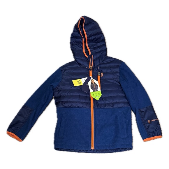 Free Country Blue and Orange Hybrid Boys Jacket S 7/8 - Picture 2 of 7